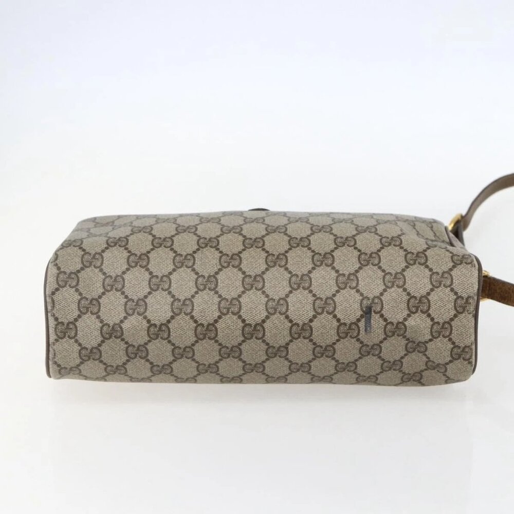 GUCCI GG Supreme Web Sherry Line Bag PVC Beige Gold 89 02 017 Auth BA8189 - Picture 10 of 15